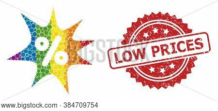 Discount Boom Collage Icon Of Spheric Dots In Various Sizes And Rainbow Colored Color Hues, And Low 