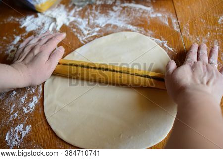 Raw Materials For Making Pierogi With Potatoes, Which Are Prepared For Cooking.