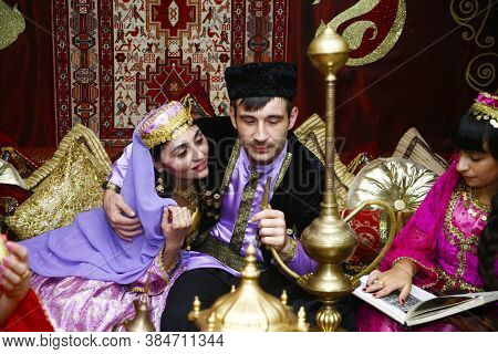 Baku, Azerbaijan-26 May 2017 : Wedding Ceremony, Oriental, Turkish, Azerbaijani Rites, The Bride And