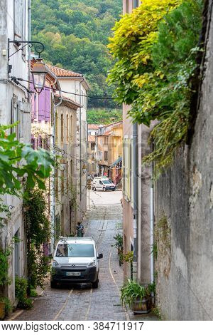 Foix, France :  2020 09 Sept, : Streets Of The Village Foix In The South Of France, Europe