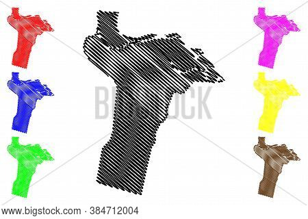 Quetta City (islamic Republic Of Pakistan, Balochistan Province) Map Vector Illustration, Scribble S