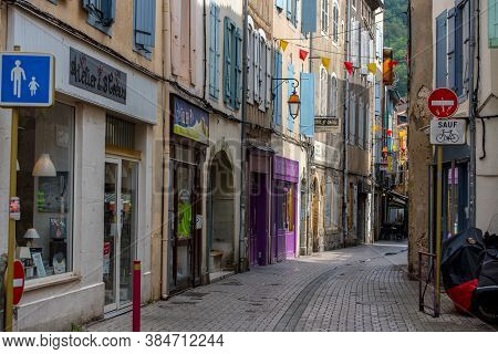 Foix, France :  2020 09 Sept, : Streets Of The Village Foix In The South Of France, Europe