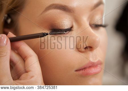 Cropped Close Up Of A Woman Getting Lash Extensions Applied