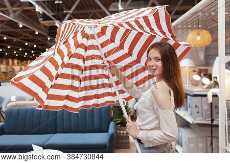 Woman Shopping At Home Goods Store