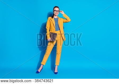 Full Length Body Size View Of Her She Nice-looking Attractive Classy Chic Gorgeous Lady Leader Shark