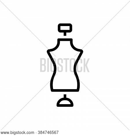Black Line Icon For Model Mannequin Effigy Manikin Dummy Garment Designer Fashion