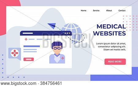 Medical Website Paper Plane Fiying Globe Web Doctor Campaign For Web Website Home Homepage Landing P