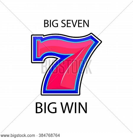 Big Seven Banner Icon. Vector Illustration Eps 10