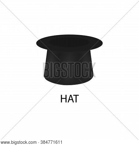 Realistic Gray-black Hat Icon. Vector Illustration Eps 10