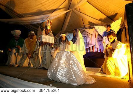 Itabuna, Bahia / Brazil - December 17, 2011: Crib Of Anatal Is Seen In The City Of Itabuna.