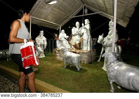 Itabuna, Bahia / Brazil - December 17, 2011: Crib Of Anatal Is Seen In The City Of Itabuna.