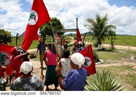 Porto Seguro, Bahia / Brazil - December 26, 2007: Members Of The Landless Movement - Mst - Are Seen 