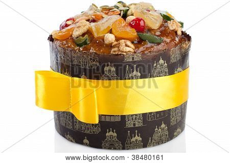 Pascua postre Paskha primer plano aislado