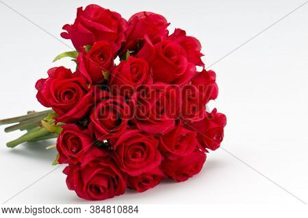 Rose Flower Background. Colorful Roses Flower Pattern. Roses Flower Bouquet. Garden Rose. Red Rose.
