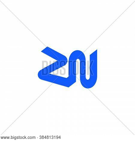 Abstract Letter Zn Simple Linked Geometric Logo Vector