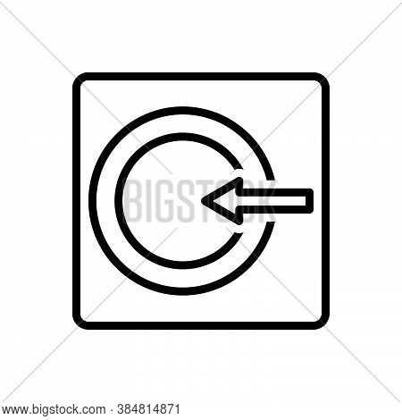 Black Line Icon For Internal Centralized Inner Inlying Inward Interior Intramural Within