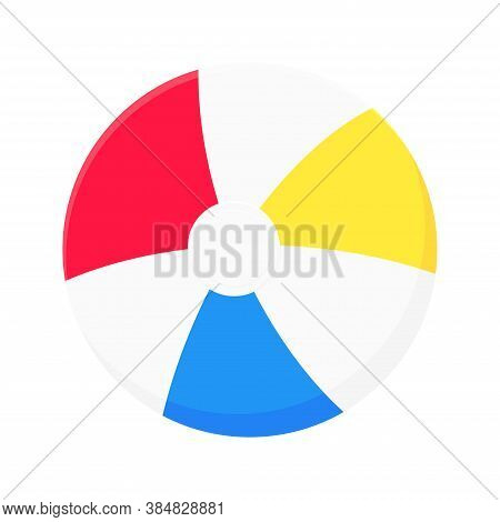 Bouncing Beach Ball Flat Style Design Vector Illustration Icon Sign Isolated On White Background. Re