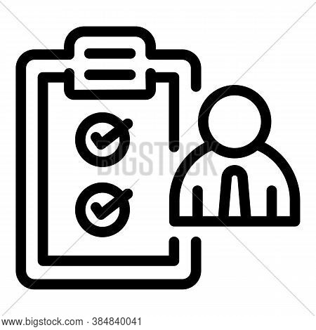 Outsource To Do List Icon. Outline Outsource To Do List Vector Icon For Web Design Isolated On White
