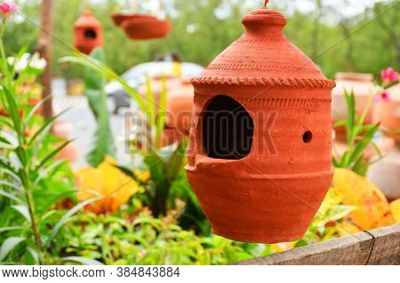 Crafts Clay Natural Nest House For Robin And Other Garden Birds