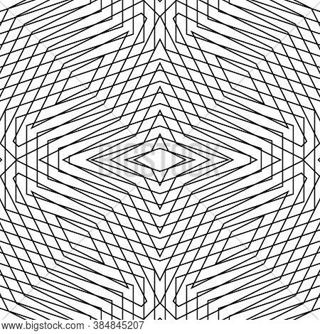 Overlapping Figures Abstract Background. Crossing Lines. Seamless Surface Pattern Design With Linear