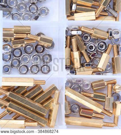 Brass Standoff Spacer Male And Female Set In Plastic Container