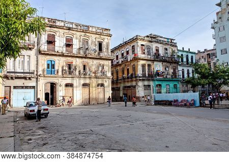 People In The Streets Of Old Havana, Cuba