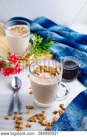 Iced Coffee Cold Drink Orange Whipped Cream