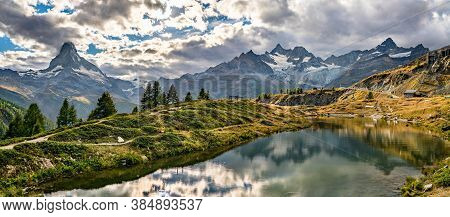 Leisee Lake Near Zermatt In Swiss Alps