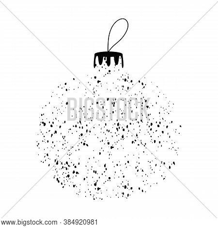 Christmas Bauble Shape From Snowflakes. Isolated On A White Background. Vector Stock Illustration.