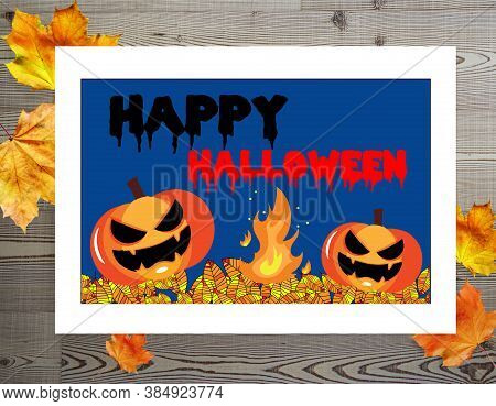 Happy Halloween Banner, Poster Or Greeting Card