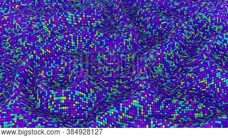 Fabric Pattern Design Made Of Particles, Glowing Ligt Little Mirrows, Evening Dress, Disko Style, Sn