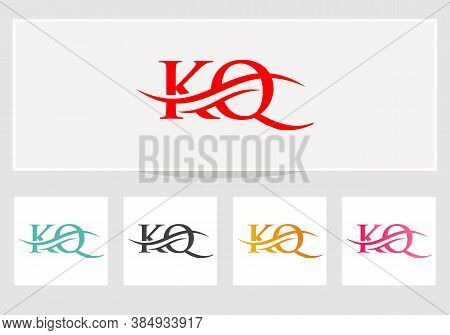 Letter Kq Logo Design With Modern Trendy. Initial Kq Logo.