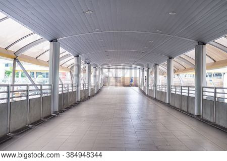 Sky Walk Or Bridge Public Link Between Chong Nonsi Bts Station And Brt Bus Station At Sathorn Inters