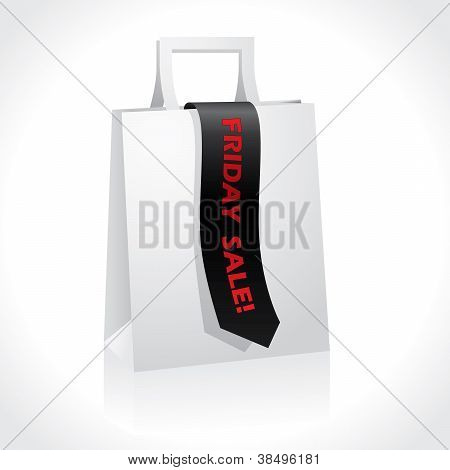 Sort fredag bånd på hvide Paperbag