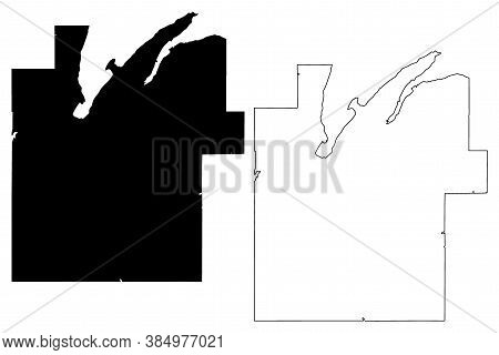 Baraga County, Michigan (u.s. County, United States Of America, Usa, U.s., Us) Map Vector Illustrati