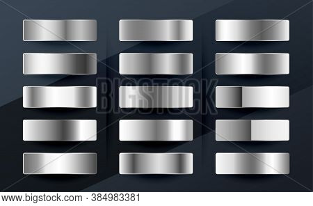 Silver Chrome Platinum Or Aluminium Metallic Gradients Set