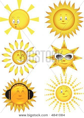 Collection Of The Sun. Vector Illustration