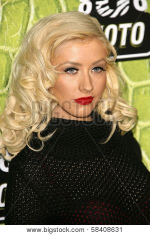 LOS ANGELES - NOVEMBER 02: Christina Aguilera at the Motorola 8th Anniversary Party at Hollywood Palladium on November 02, 2006 in Hollywood, CA.