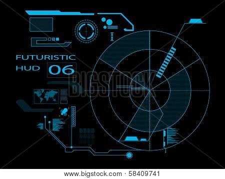 Futuristic user interface HUD