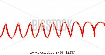 Red air hose horizontal