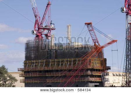 Baustelle mit einem Kran In dem Strip In Las Vegas
