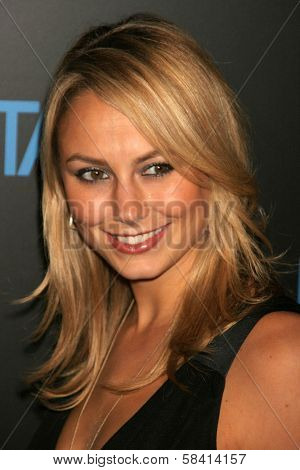 HOLLYWOOD - DECEMBER 07: Stacy Keibler at Armani Exchange and Details Magazine's 