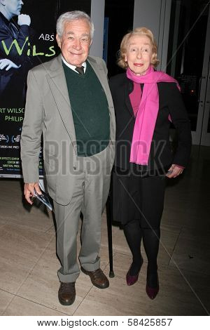 LOS ANGELES - DECEMBER 10: Jack Larson and Betty Freeman at the premiere of 