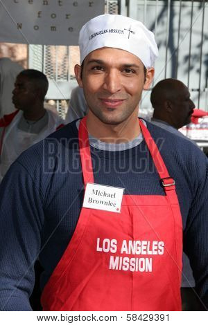 LOS ANGELES - DECEMBER 22: Michael Brownlee at the Annual Los Angeles Mission Christmas Event December 22, 2006 in Los Angeles, CA.