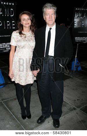 LOS ANGELES - DECEMBER 09: David Lynch with Emily Stofle at the Los Angeles Premiere of Inland Empire at LACMA December 09, 2006 in Los Angeles, CA.