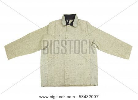 Gray working vest.