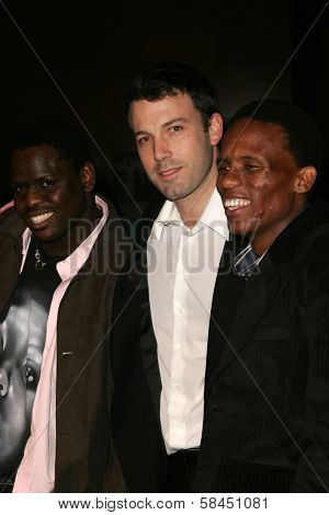 LOS ANGELES - NOVEMBER 15: Ben Affleck and Archie Khambula at the Los Angeles Premiere of 