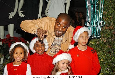 Kanye West Holiday Window Lighting to benefit the Kanye West Foundation Loop Dreams Program, Stella McCartney Boutique, Los Angeles, CA, December 5, 2006.