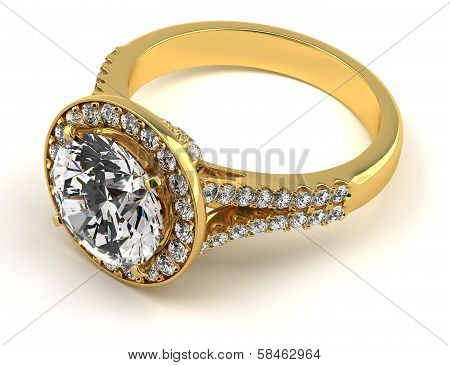 Diamond Ring On Black