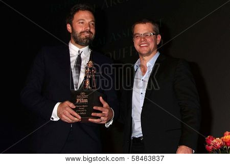 Ben Affleck, Matt Damon at the 2013 SBIFF Modern Masters Award presented to Ben Affleck, Arlington Theater, Santa Barbara, CA 01-25-13